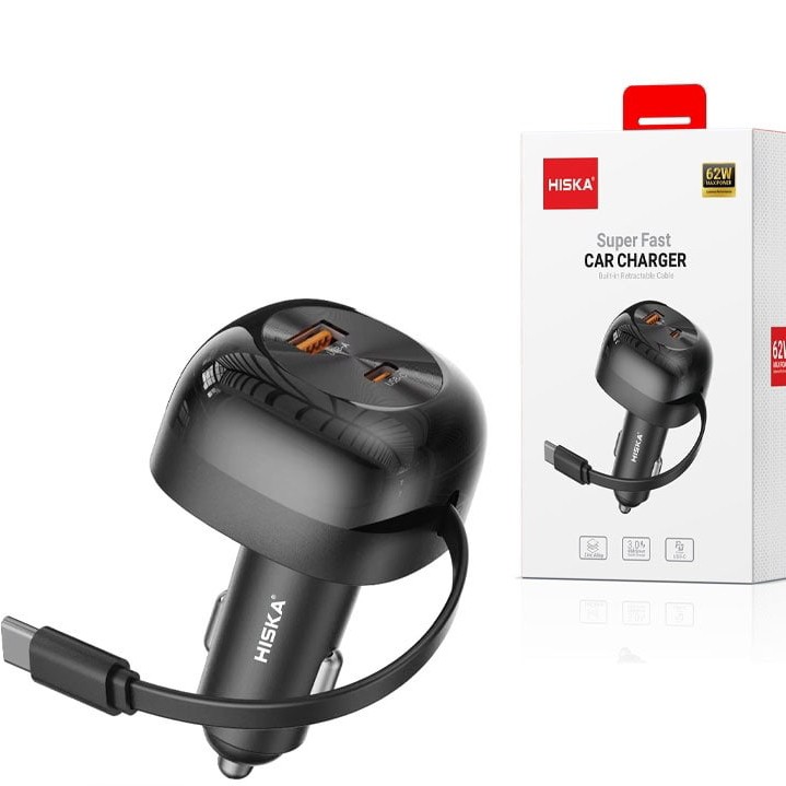 شارژر فندکی 62 وات هیسکا مدل HCC-336